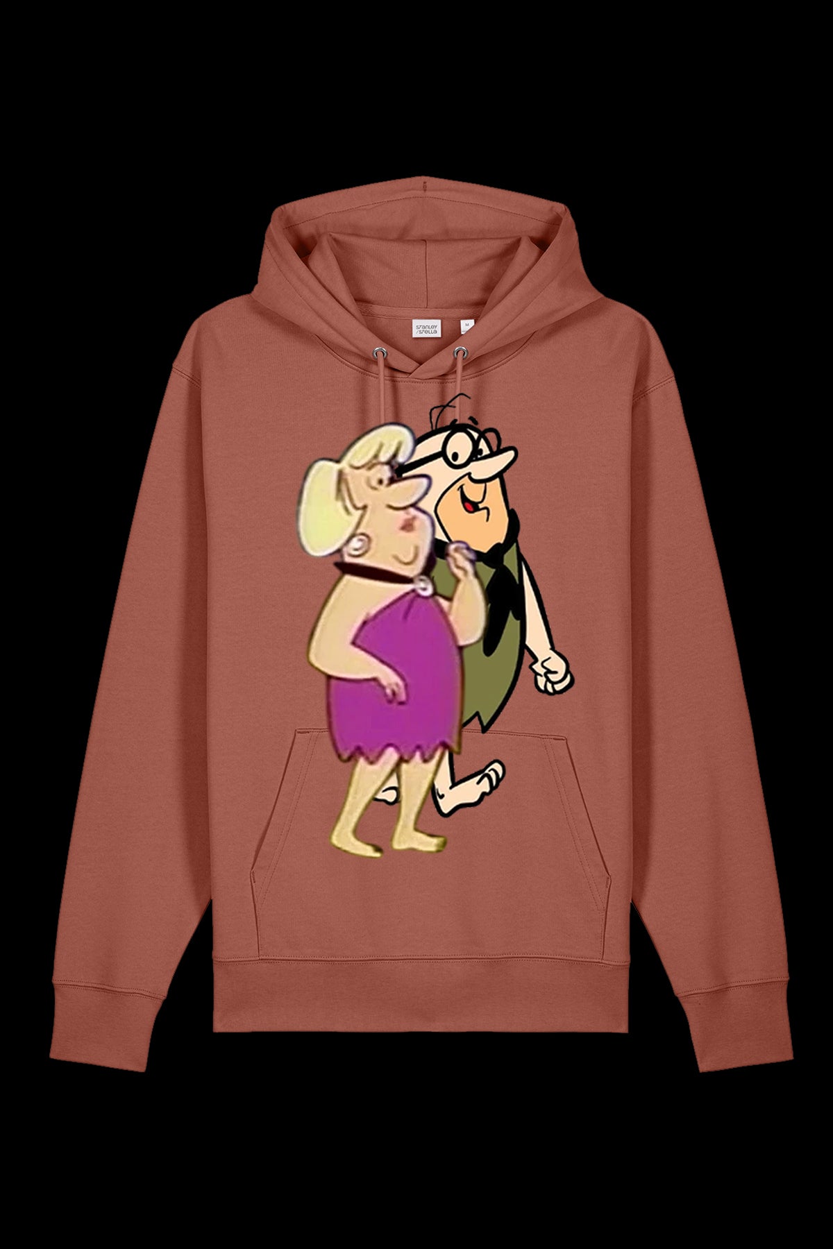 Lane 7 Mr & Mrs Hoodies sweatshirt in Heritage Brown featuring a hooded design, casual fit, and soft fabric for comfortable wear.