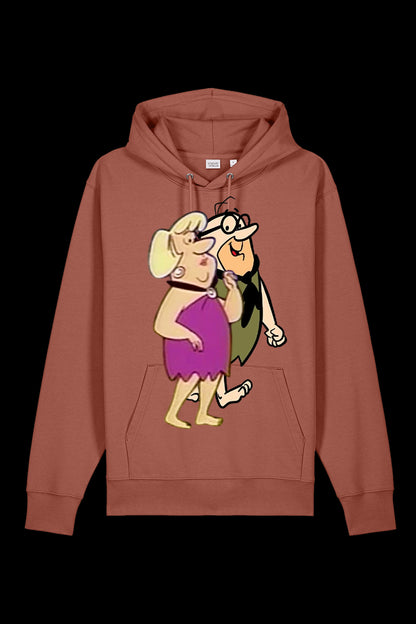 Lane 7 Mr & Mrs Hoodies sweatshirt in Heritage Brown featuring a hooded design, casual fit, and soft fabric for comfortable wear.