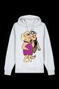 Gray Lane 7 Mr & Mrs hooded sweatshirt with front pocket and drawstring hood, casual and comfortable sweatshirt for everyday wear.