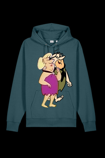 Lane 7 Mr & Mrs hooded sweatshirt featuring a starry sky design, with a cozy hood and casual fit.
