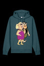 Lane 7 Mr & Mrs hooded sweatshirt featuring a starry sky design, with a cozy hood and casual fit.