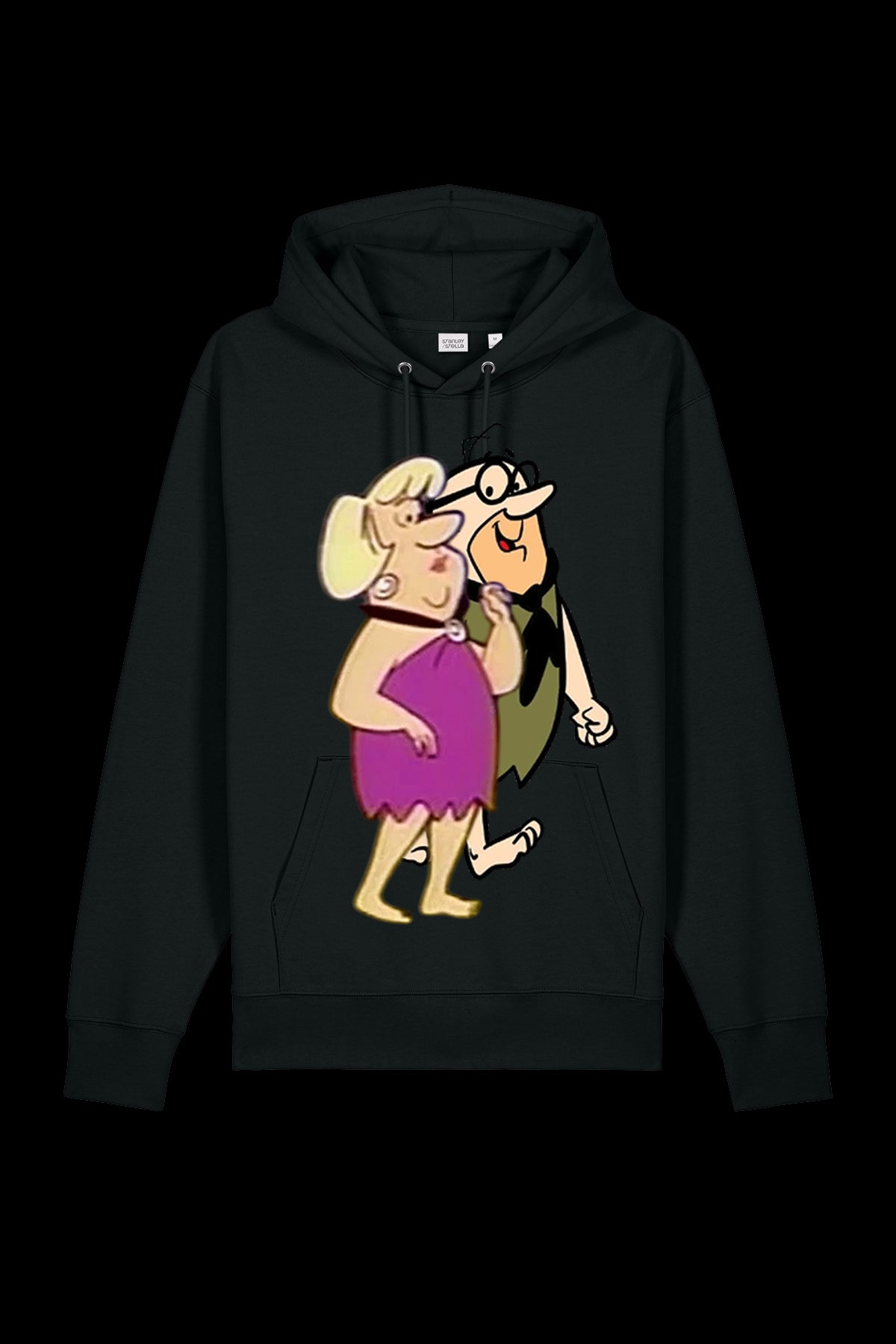 Black Lane 7 Mr & Mrs Hooded sweatshirt with front pocket and drawstring hood, casual and comfortable for everyday wear.