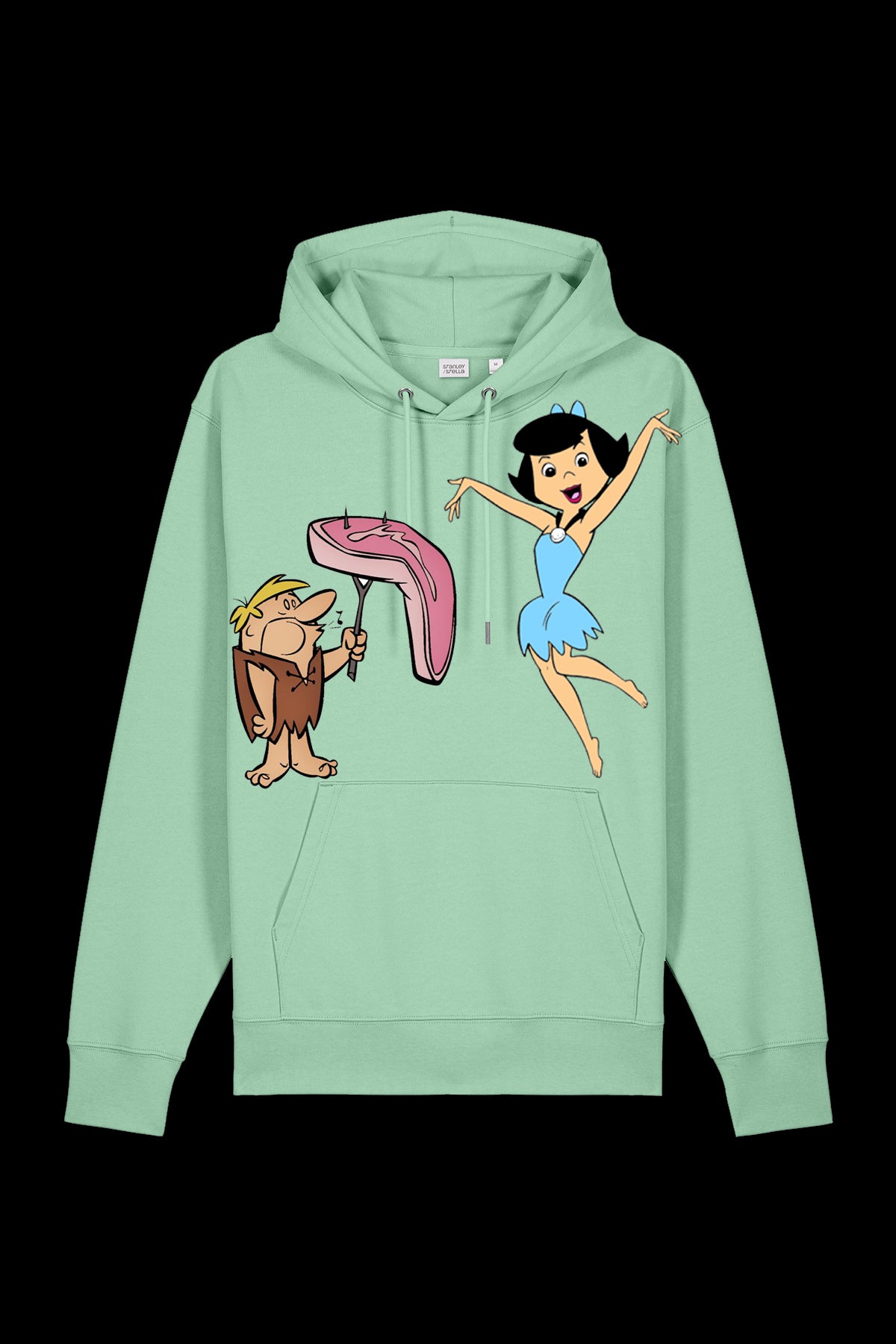 Lane 7 Mr. & Mrs. hooded sweatshirt in Misty Jade, featuring a comfortable hooded design and casual fit.