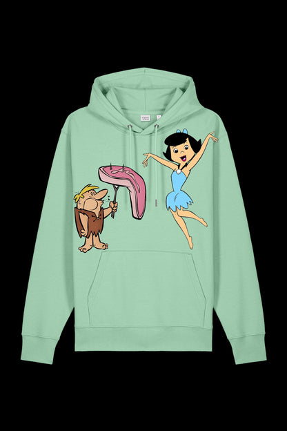 Lane 7 Mr. & Mrs. hooded sweatshirt in Misty Jade, featuring a comfortable hooded design and casual fit.