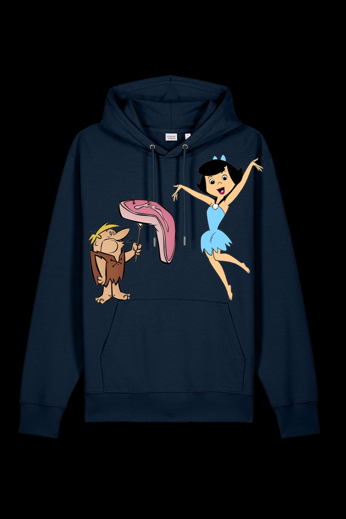 Navy Lane 7 Mr. & Mrs. hooded sweatshirt with front pocket and drawstring hood, casual and comfortable apparel for couples.