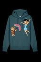 Lane 7 Mr. & Mrs. hooded sweatshirt featuring a starry background and casual hoodie design.