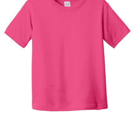 Hot Pink Toddler Fine Jersey Tee – Soft Cotton Custom T-Shirt for Kids by Print View