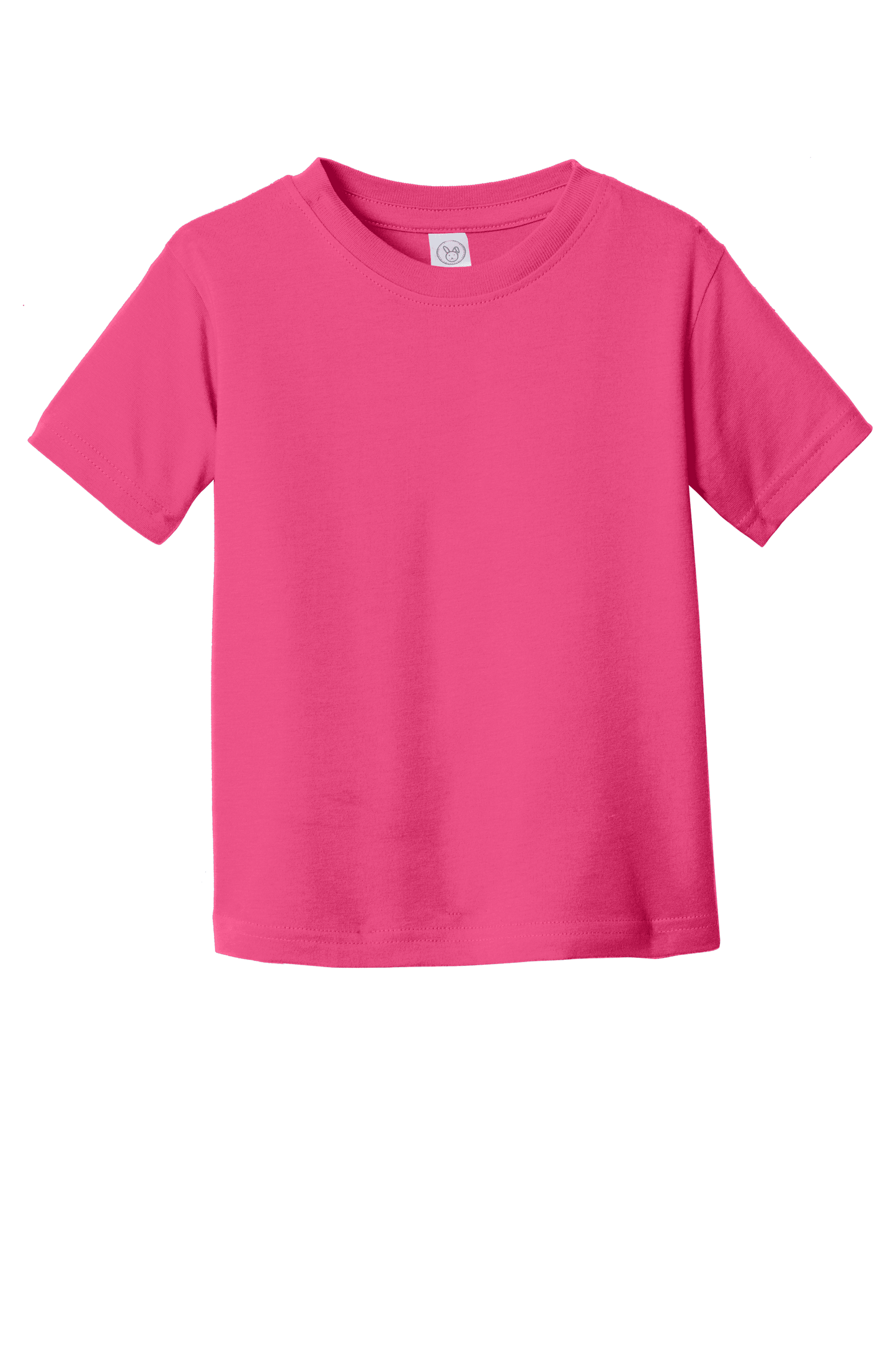 Hot pink toddler fine jersey T-shirt by Rabbit Skins, soft cotton kid's T-shirt for comfortable everyday wear.