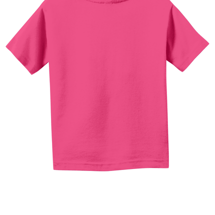 Hot Pink Toddler Fine Jersey Tee – Soft Cotton Custom T-Shirt for Kids by Print View back
