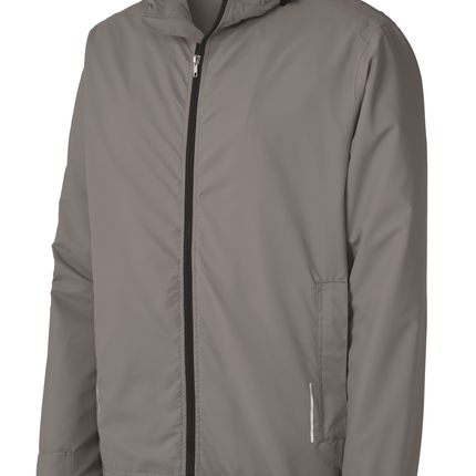 grey rain jacket waterproof print view