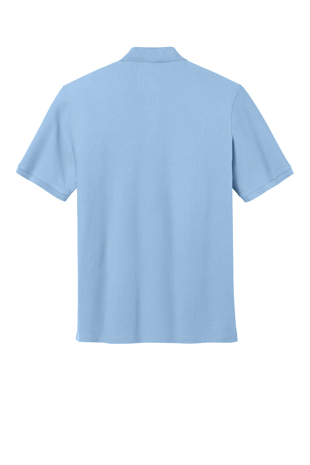 Port Authority® short sleeve pocket polo shirt in cloud blue, with a classic collar and front pocket, suitable for corporate uniforms.