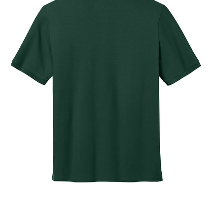 Gray polo shirt back view – men’s tough workwear polo shirt.
