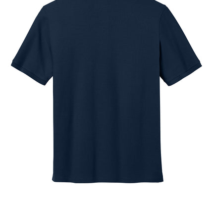 Navy blue polo shirt back view – men’s professional uniform polo.