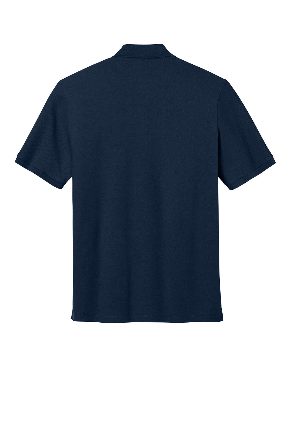 Port Authority® short sleeve pocket polo shirt in river blue and navy, featuring a front pocket and classic polo design.