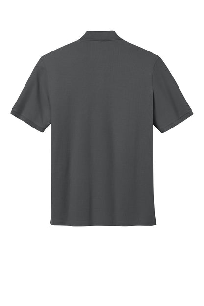 Storm grey Port Authority short sleeve pocket polo shirt with front pocket and classic polo collar, ideal for corporate uniforms.