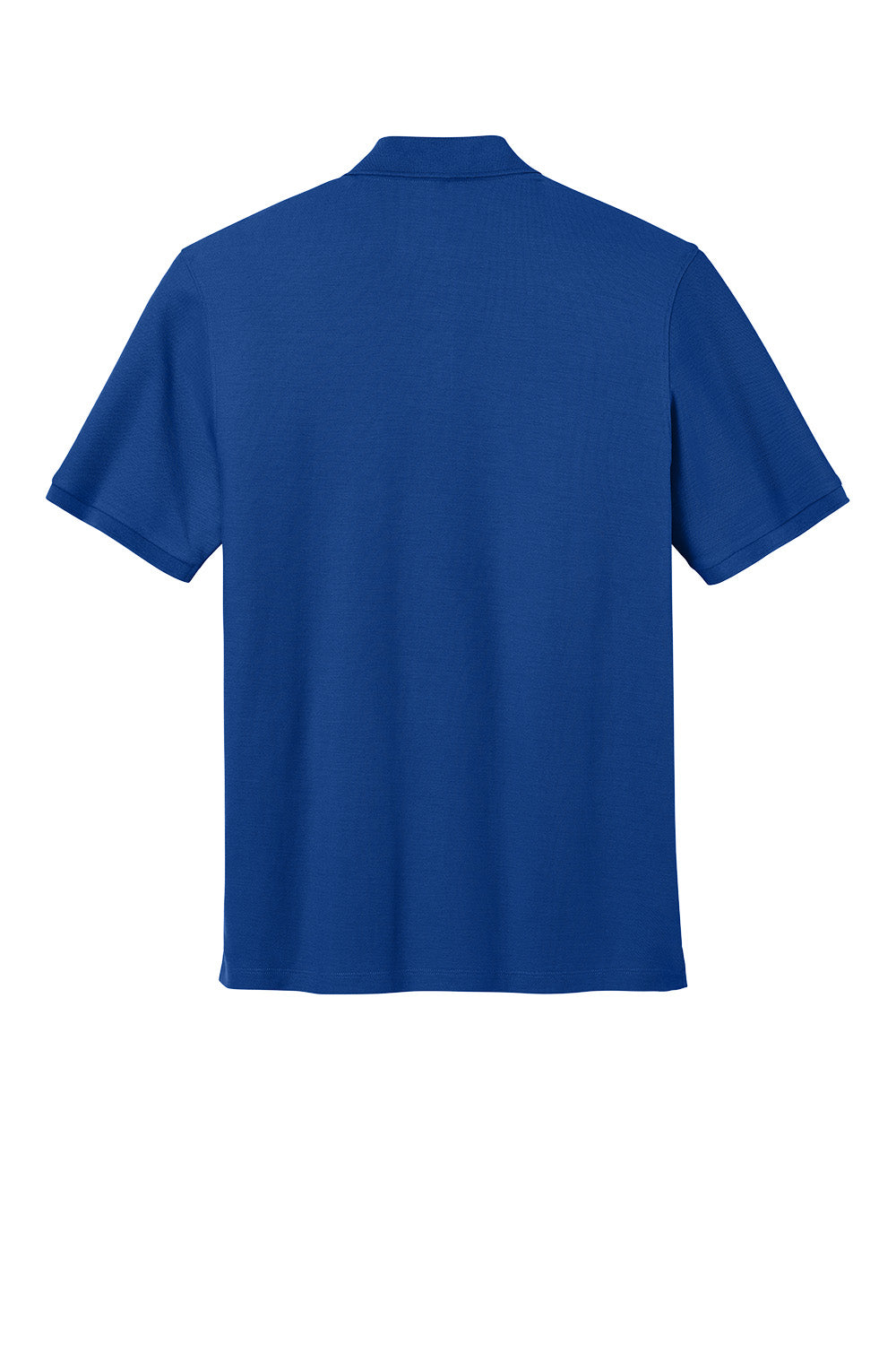 Port Authority® short sleeve pocket polo shirt in true royal color, shown from the back with a flat view.