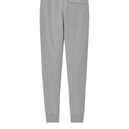 Nike Club Fleece Jogger back view in  DarkGreyHeather— shows cuff and pocket detail for a clean finish