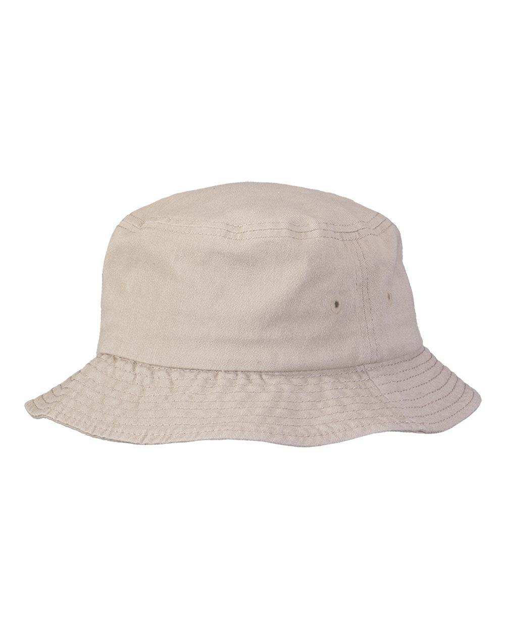 Khaki bucket hat by Print-View featuring a stylish printed design, perfect for casual wear and customizable options.