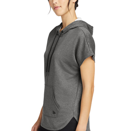 women's terry short sleeve hoodie