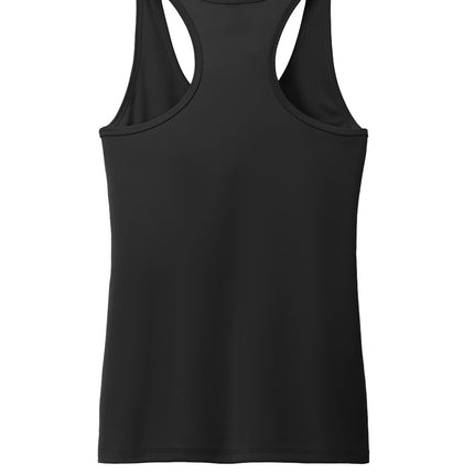 Port & Co Women’s Performance Tank back view - Black - breathable performance fabric with UPF50 personalized option by Print-View
