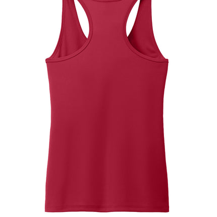 ort & Co Women’s Performance Tank back view - red - lightweight moisture-wicking athletic tank personalized by Print-View