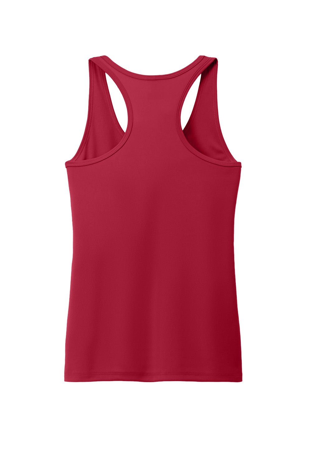 Red Port & Co™ women's performance tank top, lightweight athletic sleeveless shirt with a flat back design.