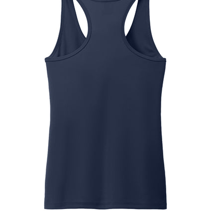 Port & Co Women’s Performance Tank back view - navy - lightweight moisture-wicking athletic tank personalized by Print-View