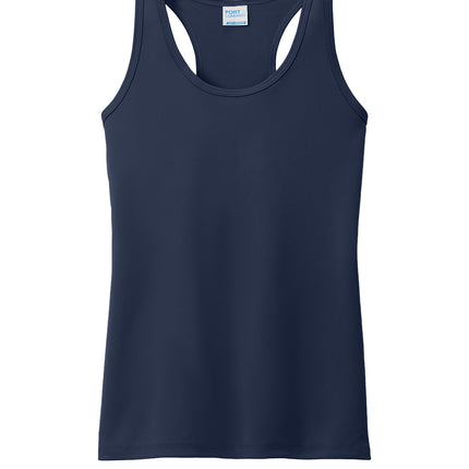 Port & Co Women’s Performance Tank front view - navy - lightweight moisture-wicking athletic tank personalized by Print-View