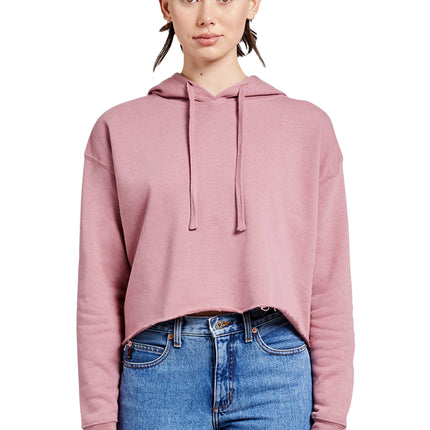 Pink Crop Top Hoodie at Print View