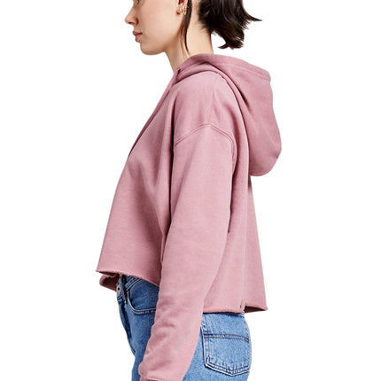 Pink Crop Top Hoodie at Print View