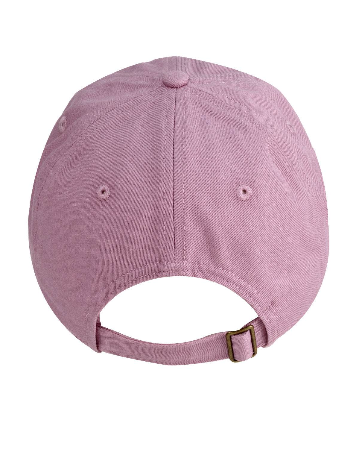 Back view of Print-View unstructured baseball cap with printed design, showcasing casual style and adjustable fit.