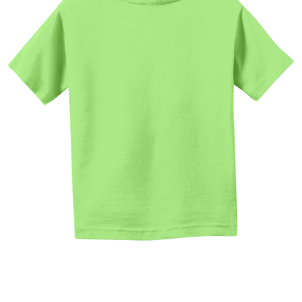 Lime Green Toddler Fine Jersey Tee – Soft Cotton Custom T-Shirt for Kids by Print View back