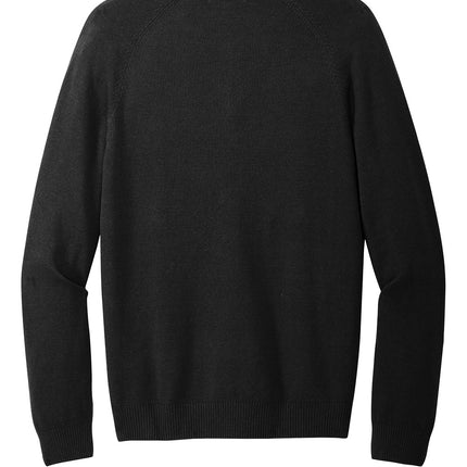 Back view quater Zip Sweater in Black with shape-retaining fabric and modern fit