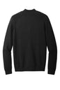 Deep black Mercer+Mettle® Easy-Care 1/4-Zip Sweater displayed flat, showing the back view and sleek, smooth fabric.