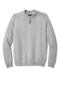 Nike men's long sleeve polo shirt in grey heather with Dri-FIT stretch fabric, flat front design, ideal for active wear.