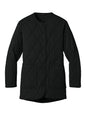 Print-View Mercer+Mettle women’s quilted liner jacket in deep black, shown from the front with a flat view.