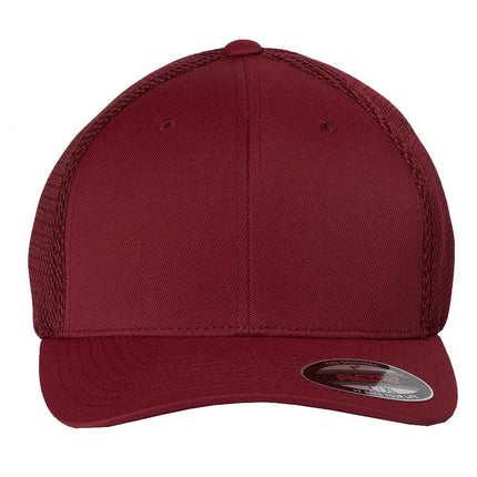 Maroon Custom Mesh Fitted Hat Print View