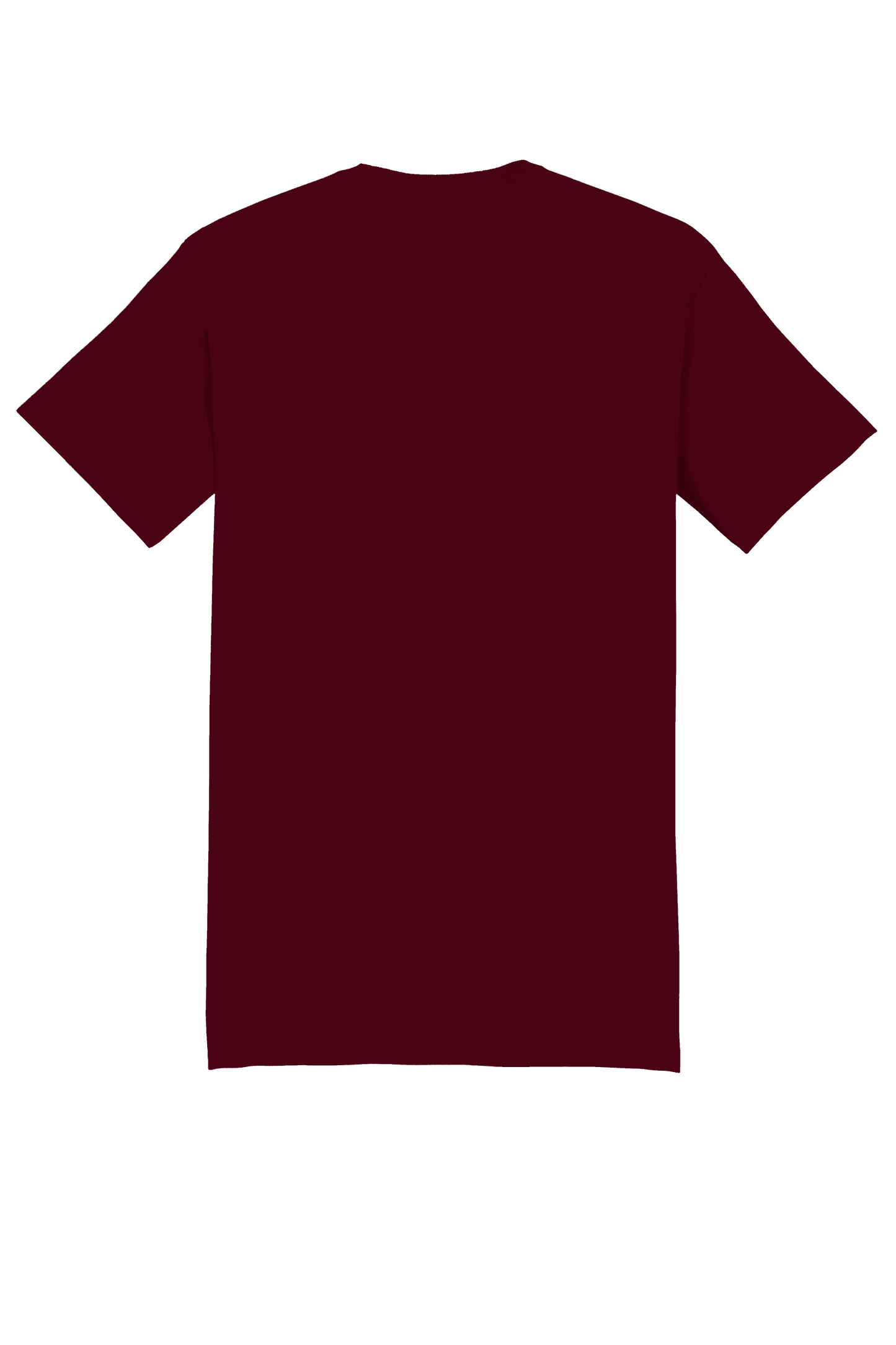 Maroon Hanes Beefy-T heavyweight 100% cotton short sleeve T-shirt with customizable back design, casual and comfortable fit.
