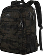 Camouflage Matein travel backpack with USB charging port, water-resistant, designed for students, fits 15.6-inch laptops, customizable option.