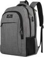 Matein water-resistant travel backpack with USB port and 15.6-inch capacity, featuring multiple compartments and a sleek design.