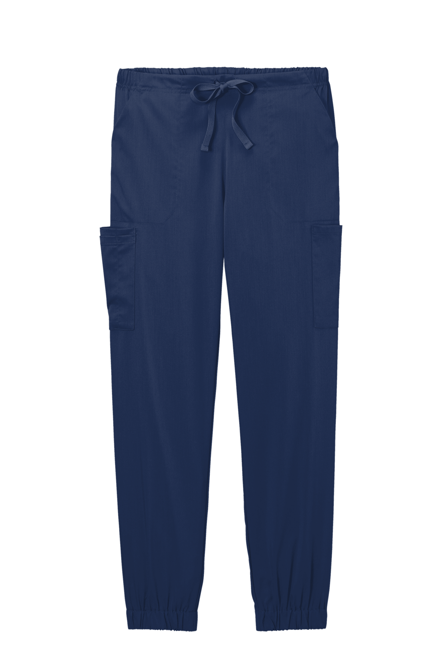Women’s Wink Premiere Flex Jogger Pant nursing scrubs with printed design, front view showing comfortable fit and functional style.