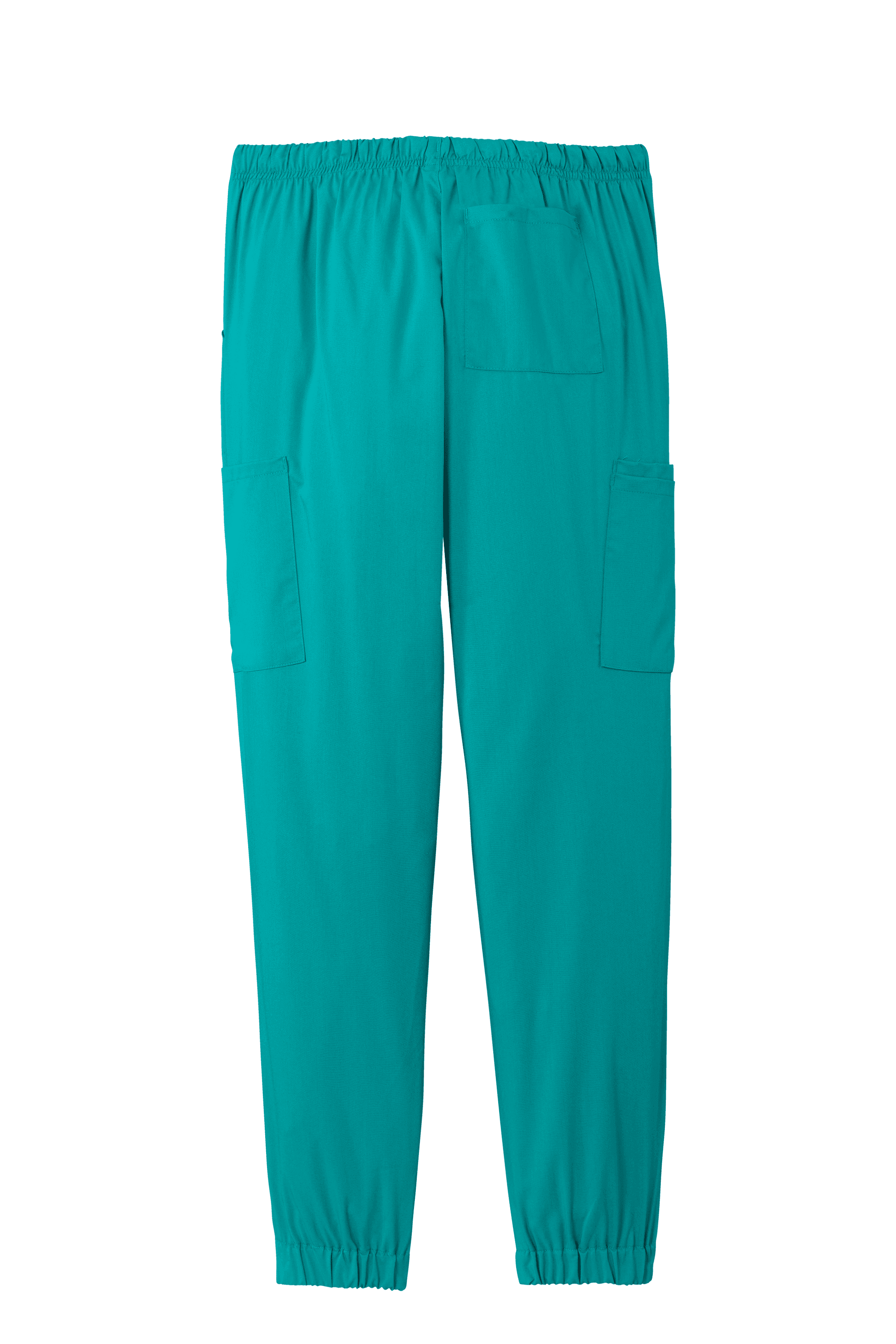 Wink women’s Premiere Flex jogger pant nursing scrub in teal, showing comfortable fit and printed design for medical workwear.