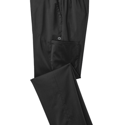 Men's Premiere Flex Cargo Pant medical workwear Print View Black Folded