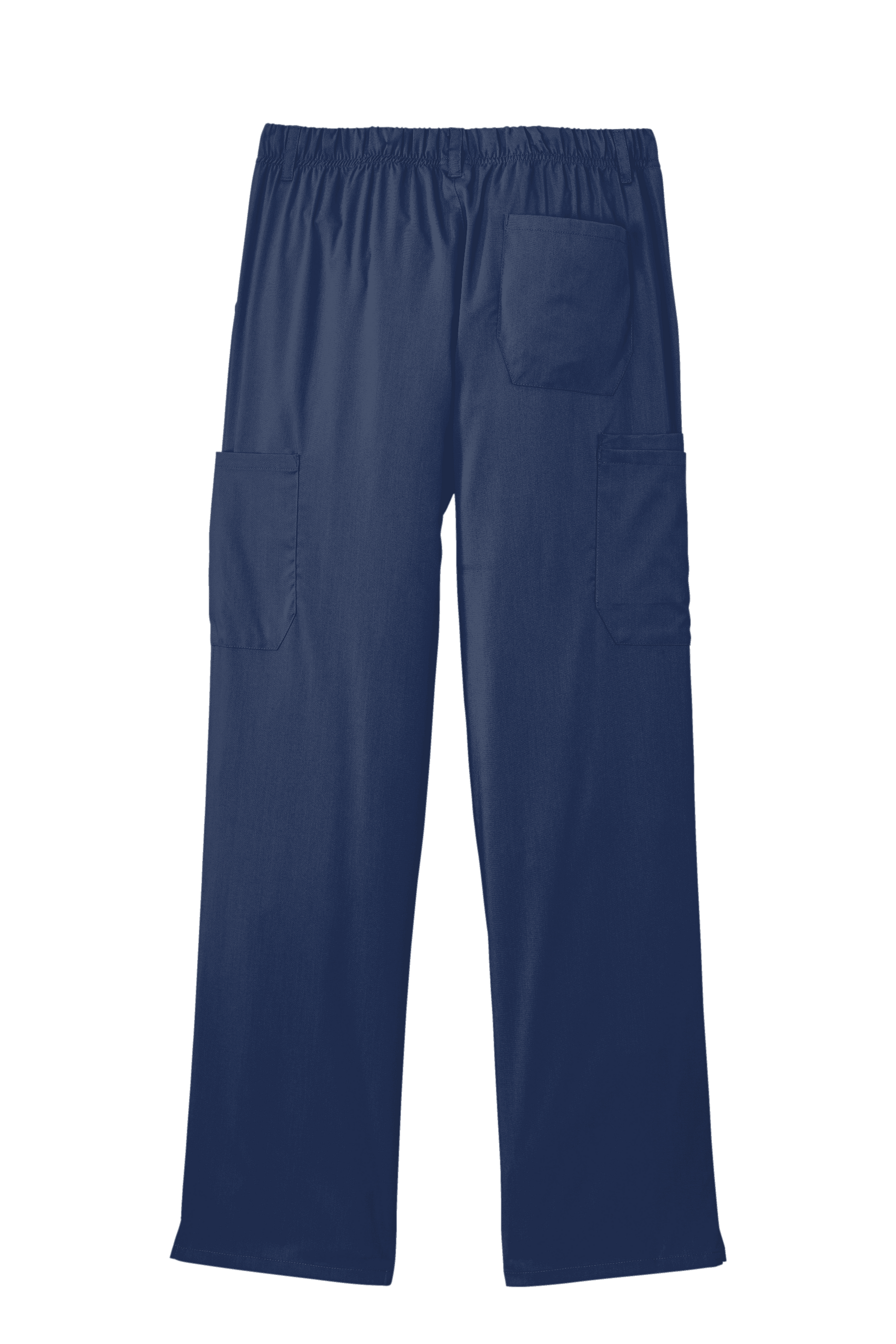 Men's Navy Premiere Flex Cargo Scrubs by Wink with functional pockets and printed design, suitable for medical workwear.