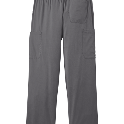 Men's Premiere Flex Cargo Pant medical workwear Print View Pewter Grey back
