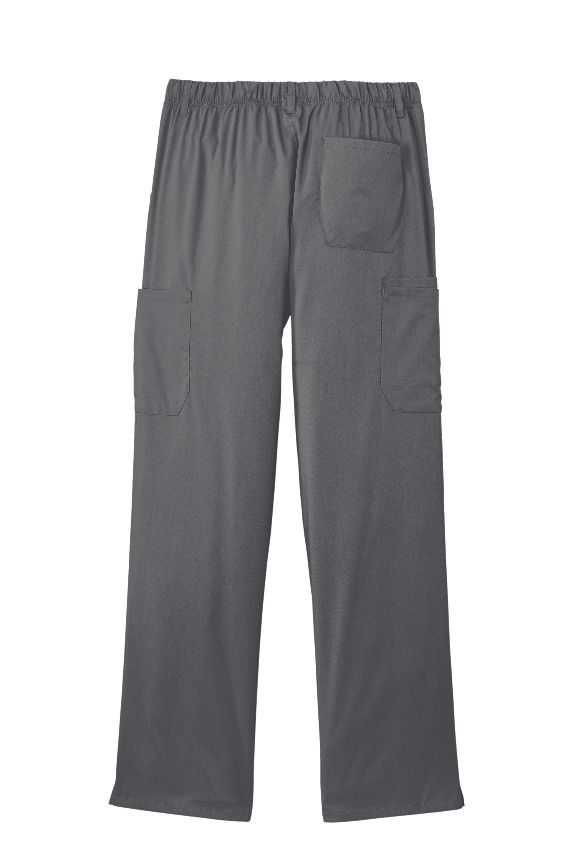 Men's Wink Premiere Flex Cargo Scrubs in Pewter Grey with print design, featuring multiple pockets and comfortable fit for medical workwear.