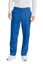 Men's Wink Premiere Flex Cargo Scrubs in royal blue, showcasing the comfortable fit and functional design for medical workwear.