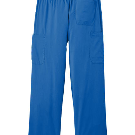 Men's Premiere Flex Cargo Pant medical workwear Print View Royal Blue Back