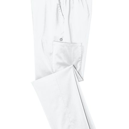 Men's Premiere Flex Cargo Pant medical workwear Print View White Folded