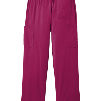 Men's Premiere Flex Cargo Pant medical workwear Print View Wine back